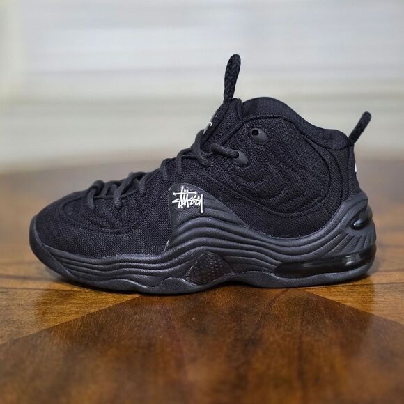 Nike Stussy x Air Penny 2 Triple Black Men's Shoes DQ5674-001 Men’s Size 6.5 New - Picture 7 of 16